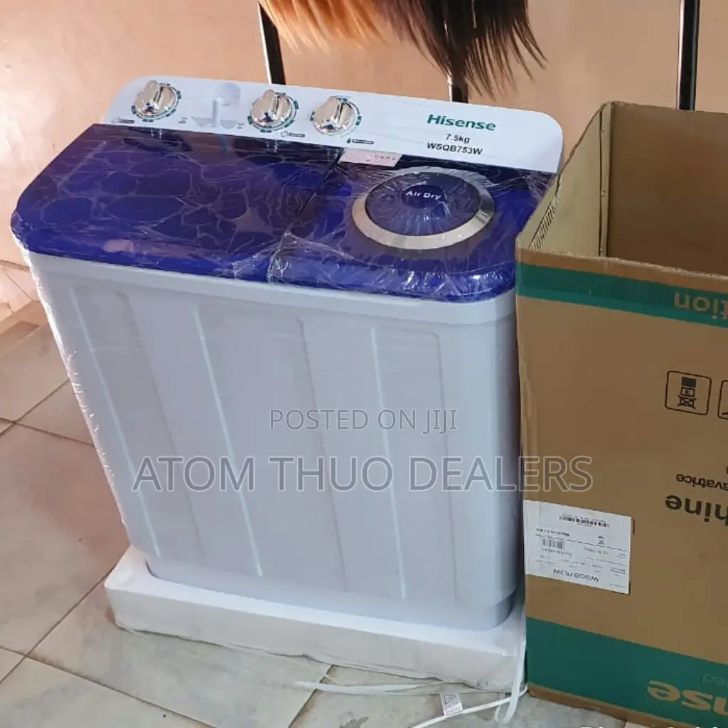 White 7.5kg Twin Tub Top Load Washing Machine