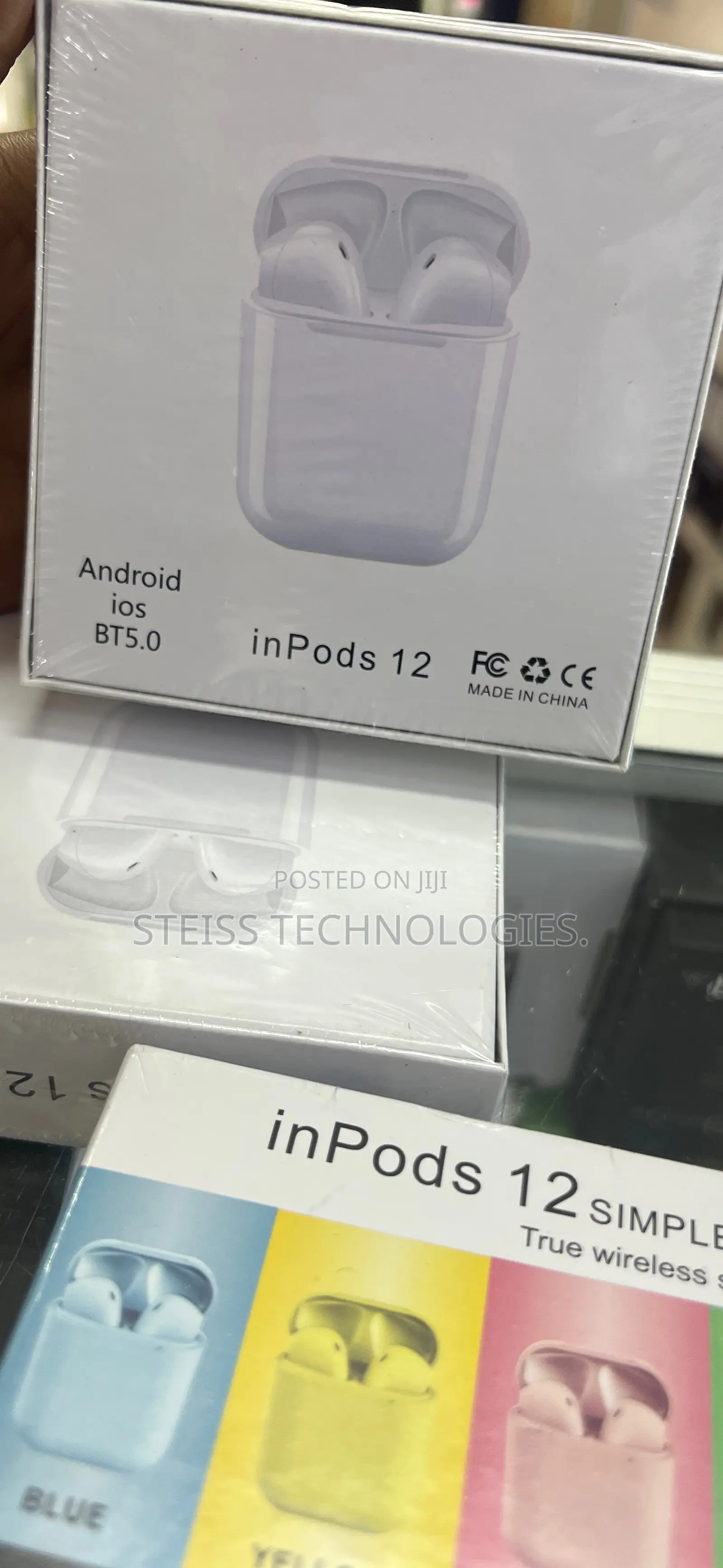 Pink Inpods 12 Wireless Earbuds