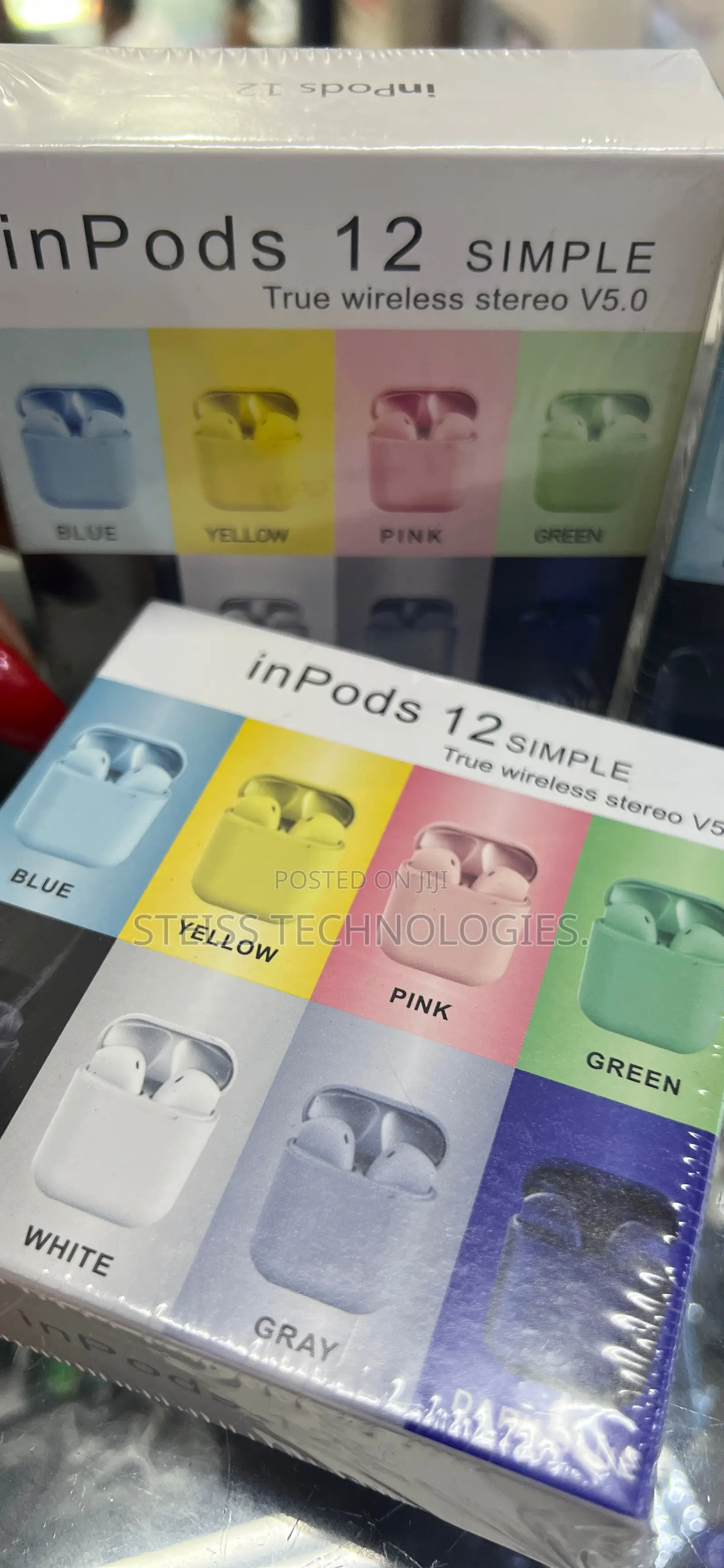 Pink Inpods 12 Wireless Earbuds