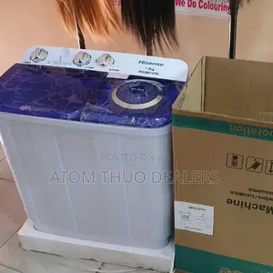 White 7.5 Kg Hisense Top Load Twin Tub Washing Machine