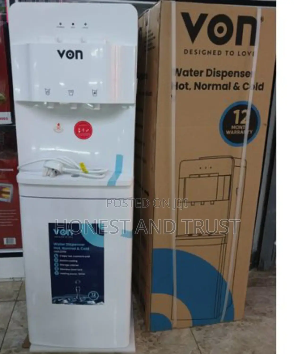 Von 3 Taps Water Dispenser