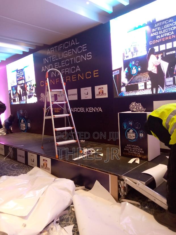 Stage Setting Up Process of Conference at Radisson Hotel.Per - main view