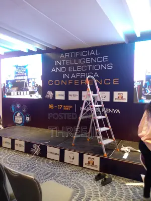 Stage Setting Up Process of Conference at Radisson Hotel.Per