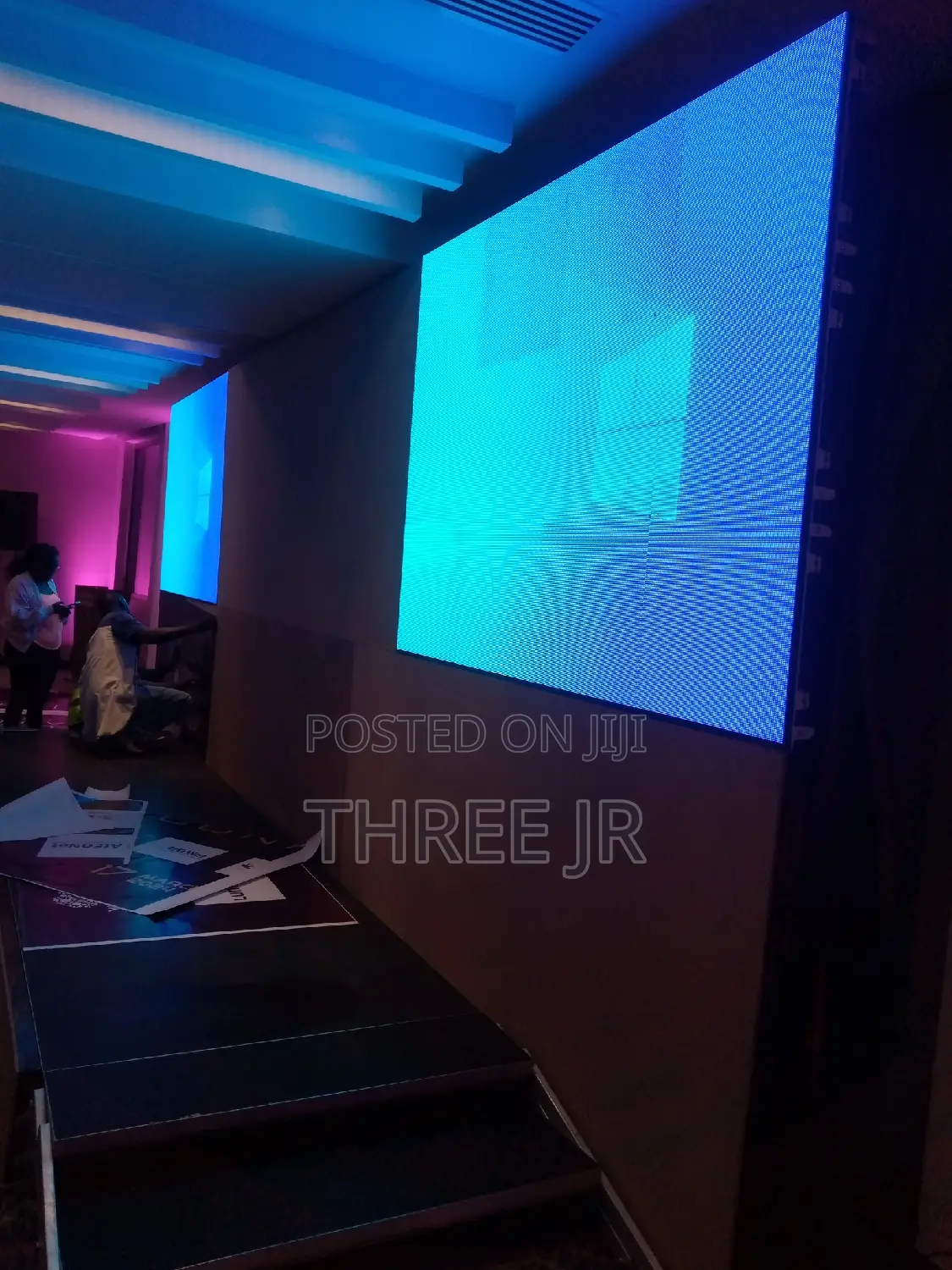 Led Panels Night Set Up Ahead of Event. Always on Time