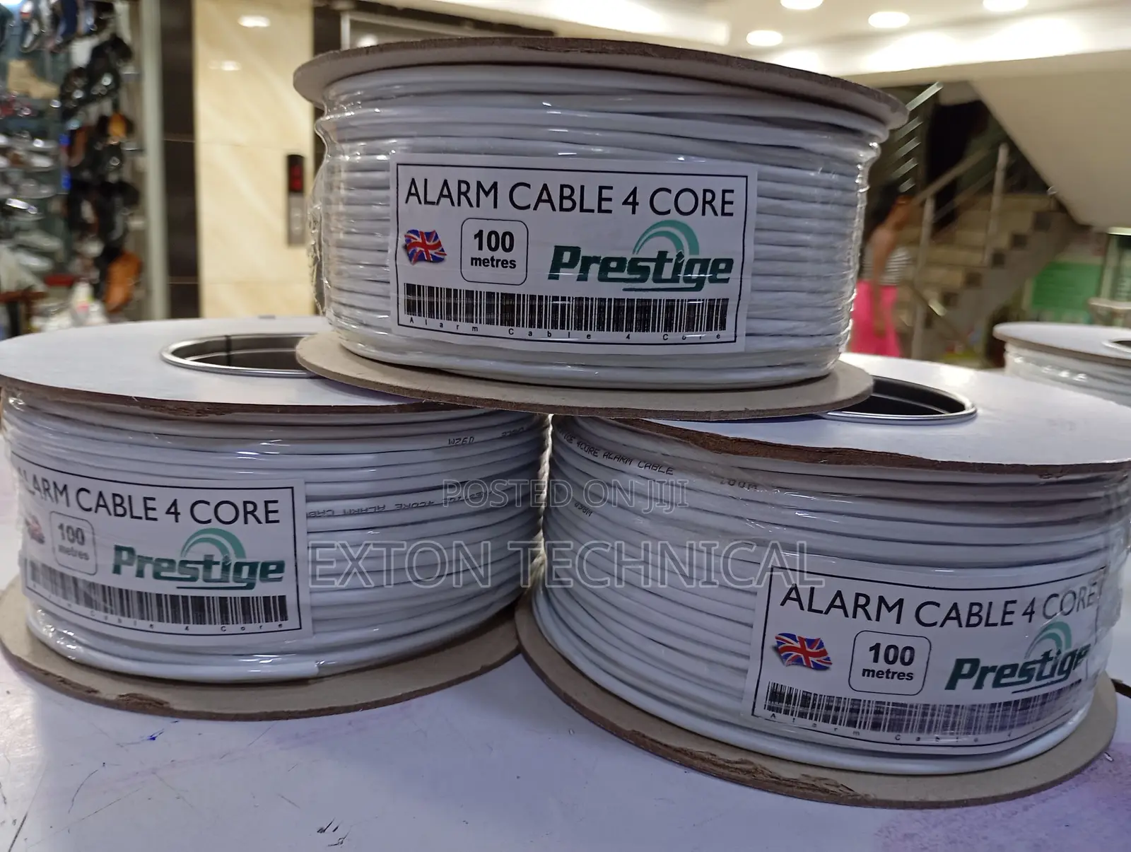 Security Alarm Cable 4-Core 100m White