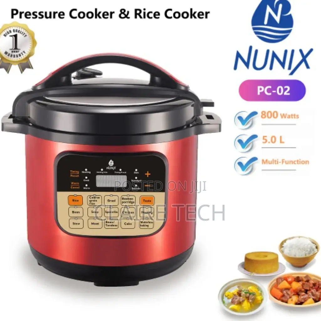 5L Nunix PC-02 Electric Pressure Cooker Multi Functional