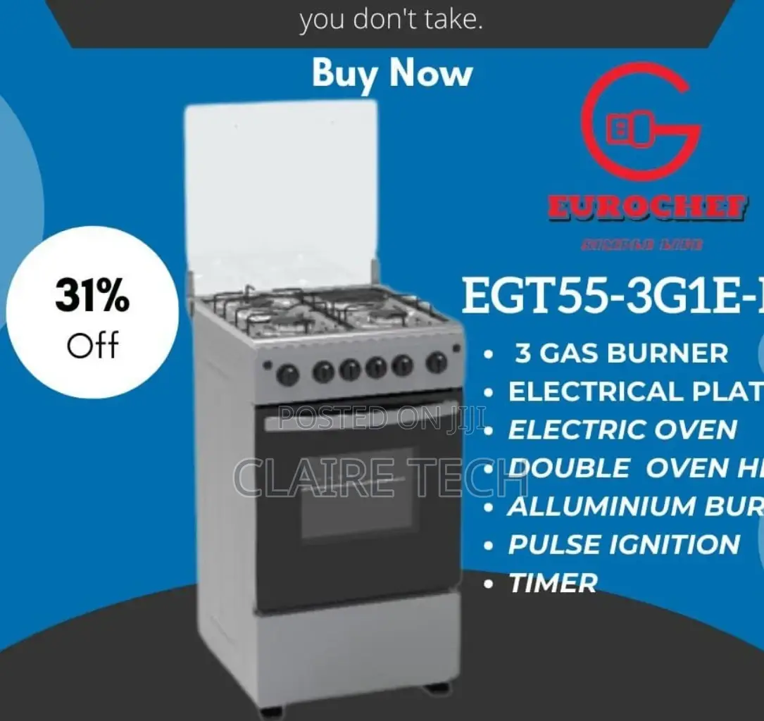 Silver 3+1 Eurochef Standing Cooker 50*55