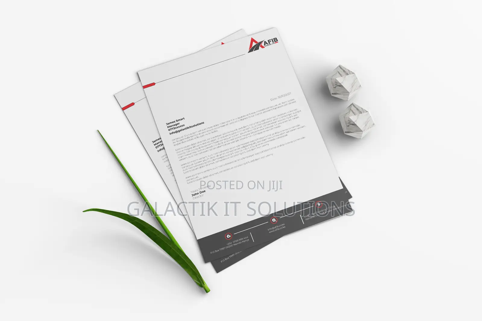 Letterhead Design In Nairobi, Kenya - A Level Design
