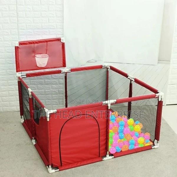 Red Square Baby Playpen Fence Available - main view