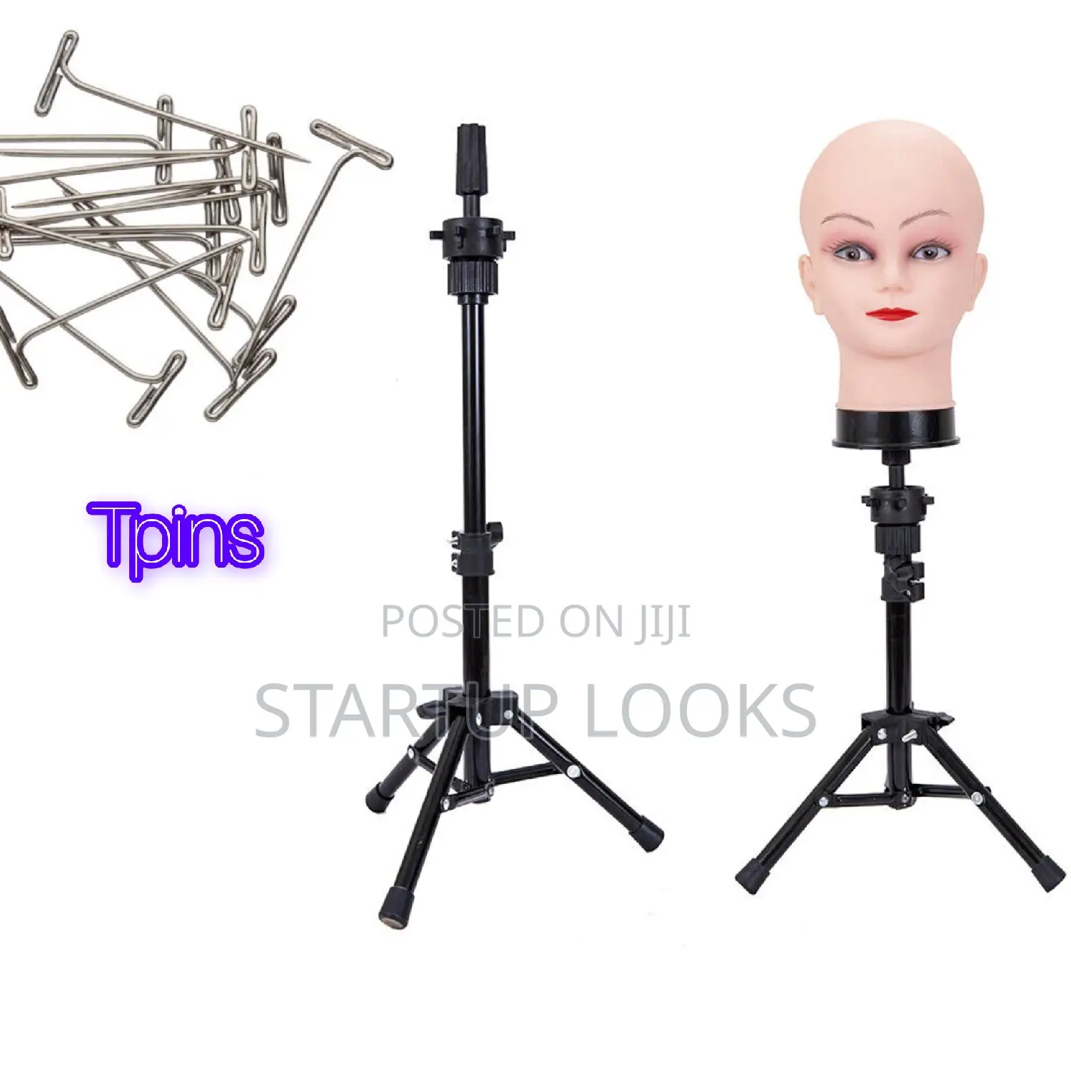 Bald Dummy Head+ Tripod Stand+ Free Tpins