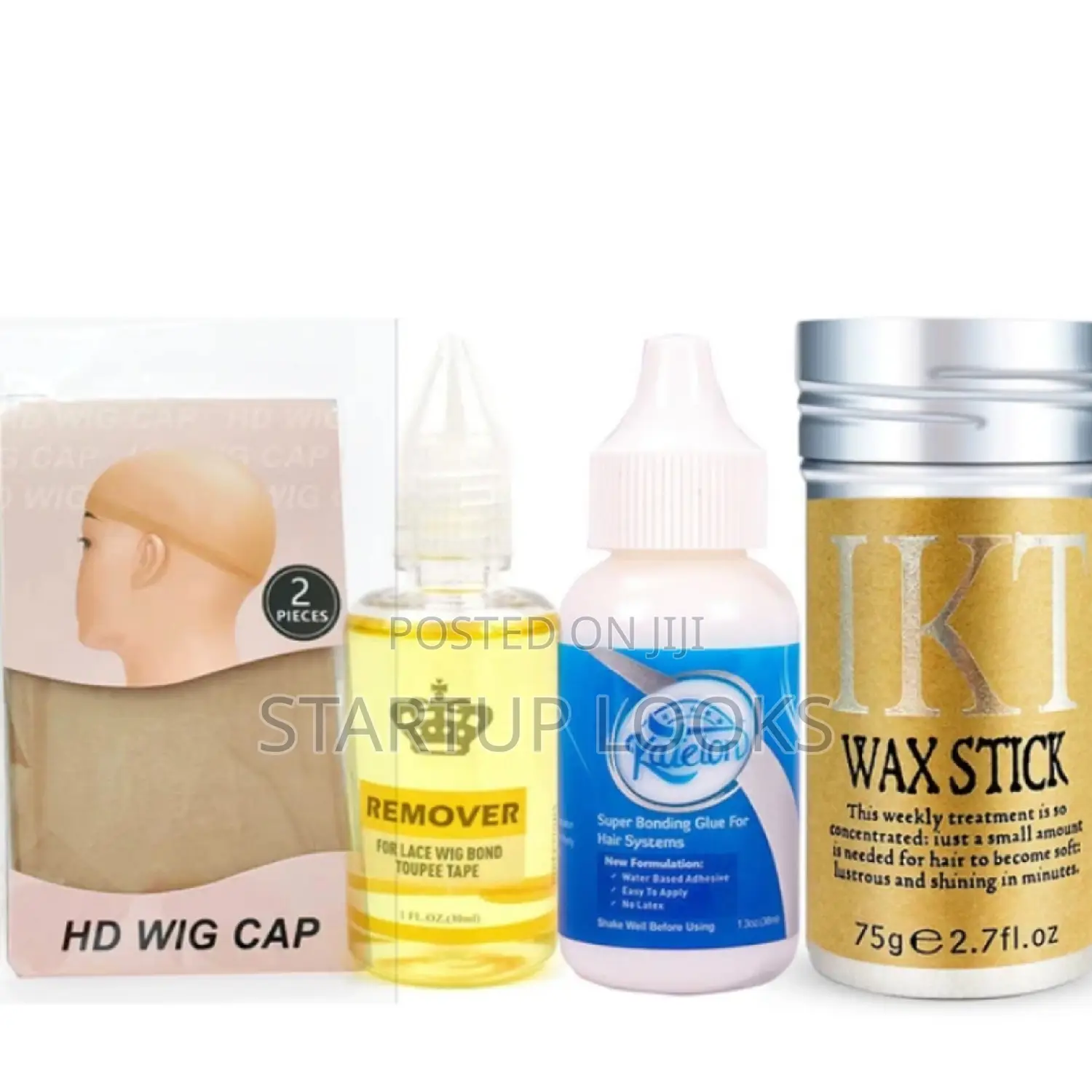 Wig Glue Set, Remover, HD Wig Cap and Wax Stick