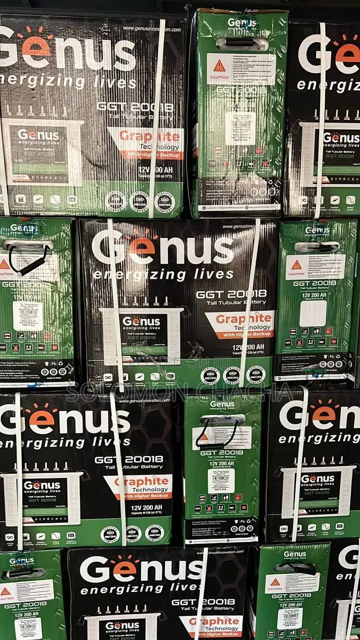 Genus Tall Tubular 200ah Battery With Acid Made in India
