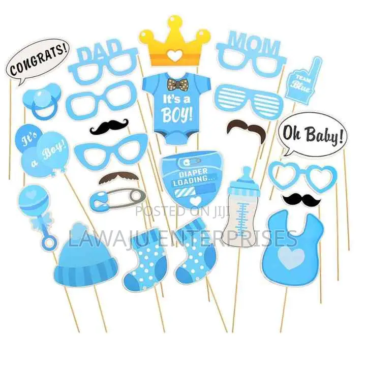 Blue Baby Shower Props