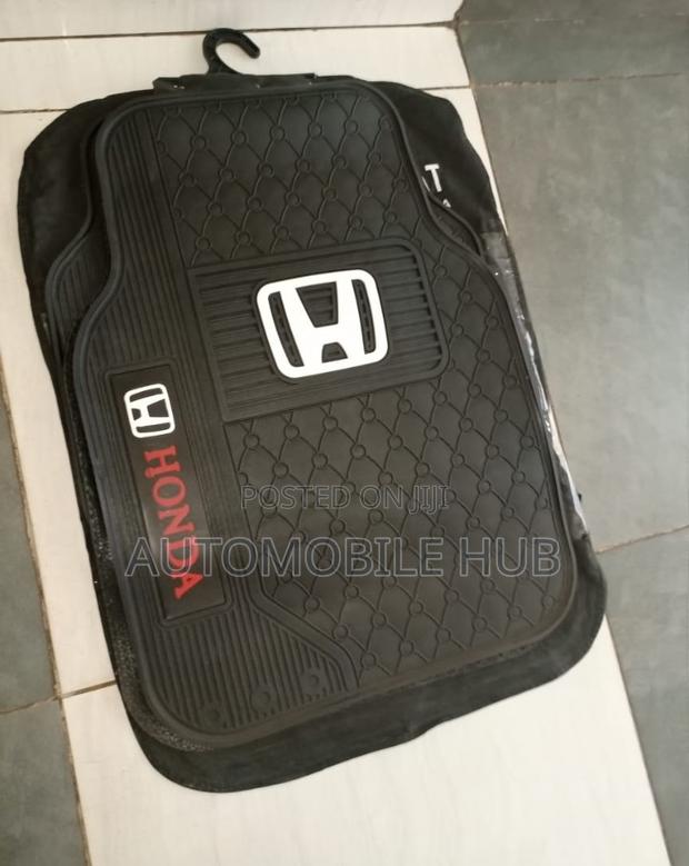 Quality Honda Floor Mats 5 Piece Rubber Black Red