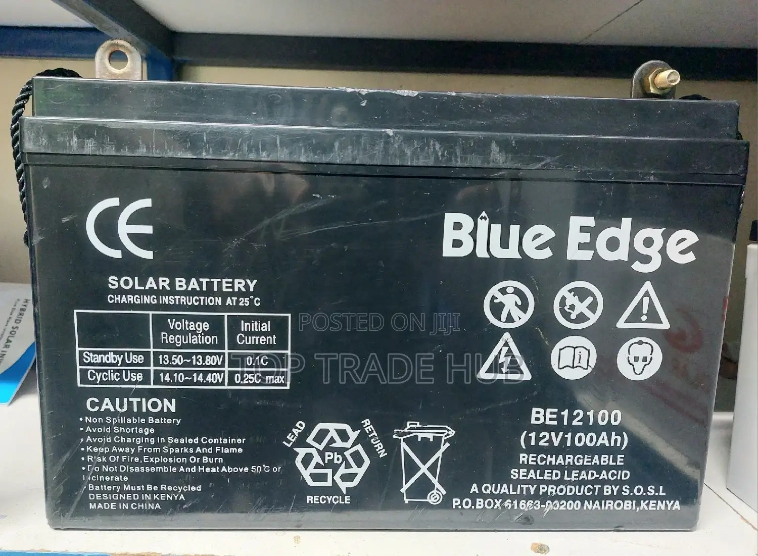 Blue Edge Solar Battery 100 Ah