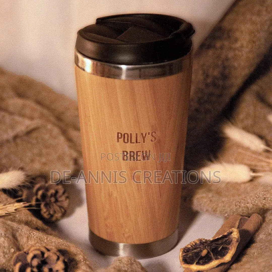Branded Wooden Thermal Mug