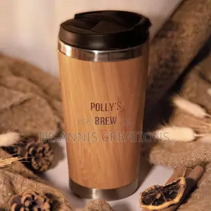 Branded Wooden Thermal Mug