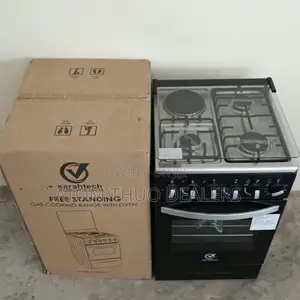 Black 3+1 50×50 Sarahtech Standing Cooker Witj Electric Oven