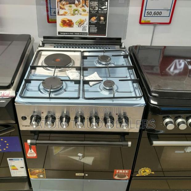 Silver Mika 60*60 3+1 Standing Cooker With Electric Oven