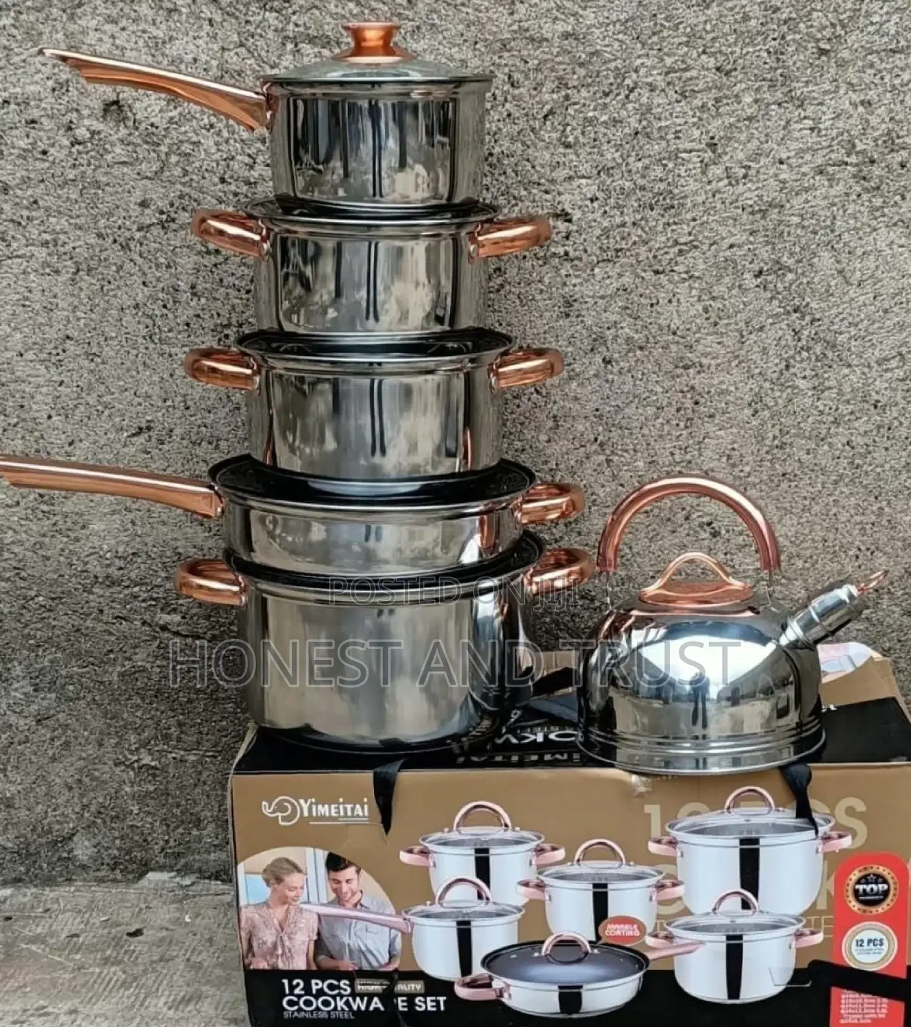 12 Pieces Yimitei Stainless Cookware