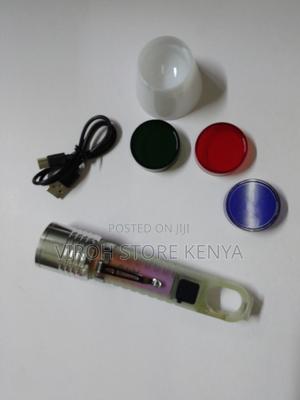 A78 Mini Flashlight With Zoom Type C Charging Bright LED - thumbnail 2