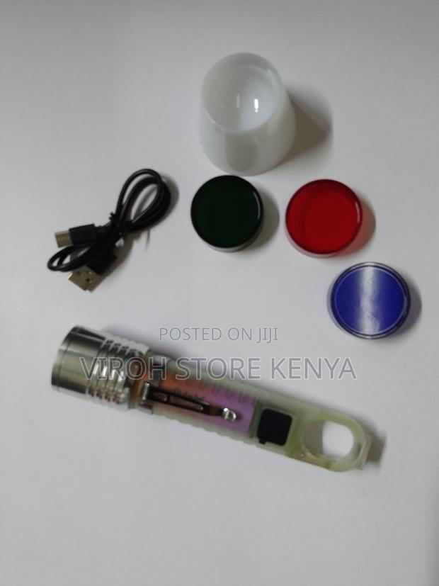 A78 Mini Flashlight With Zoom Type C Charging Bright LED - main view