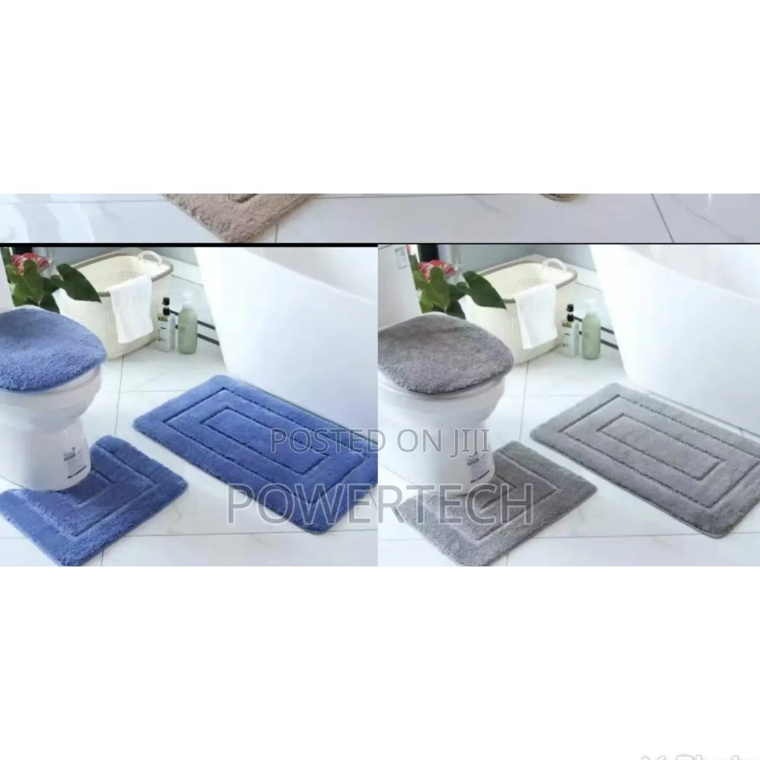 3 Piece Thickened Bathroom Toilet Mat Nonslip Absorbent.