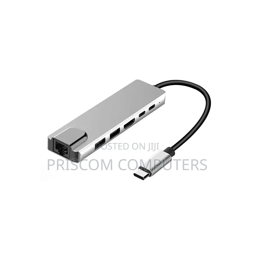 In 1 USB-C Hub Multi-Port C Hub Adapter Ethernet Lan USB