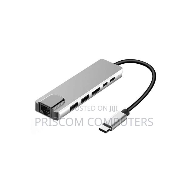 In 1 USB-C Hub Multi-Port C Hub Adapter Ethernet Lan USB - thumbnail 2