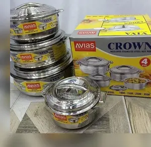 New 4pcs Avias Crown Stainless Steel Classic Hot Pot