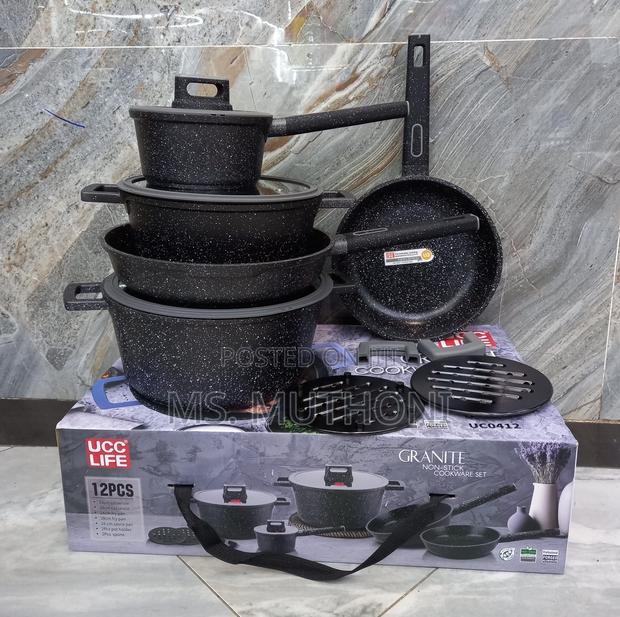 12pc Granite Cook and Serve Pots - main view