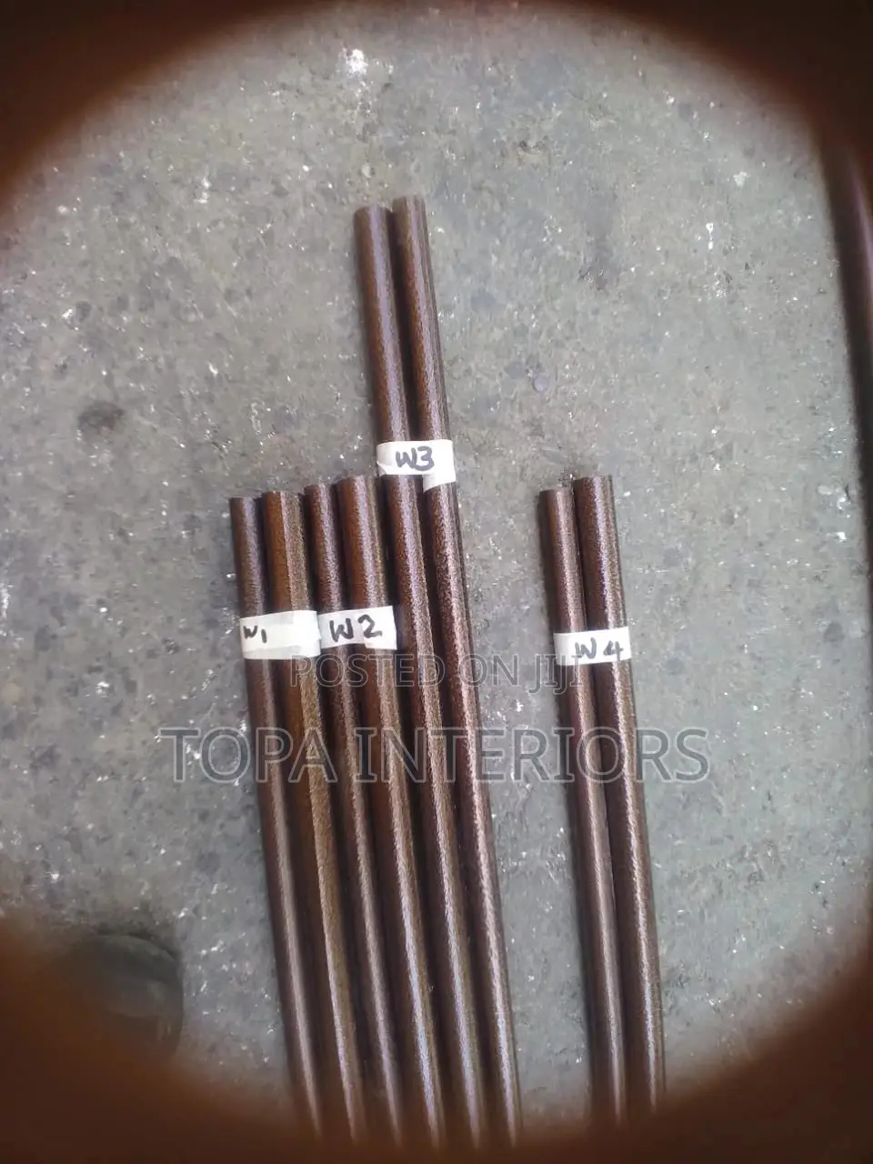 Strong Locally Fabricated Brown Curtain Rods