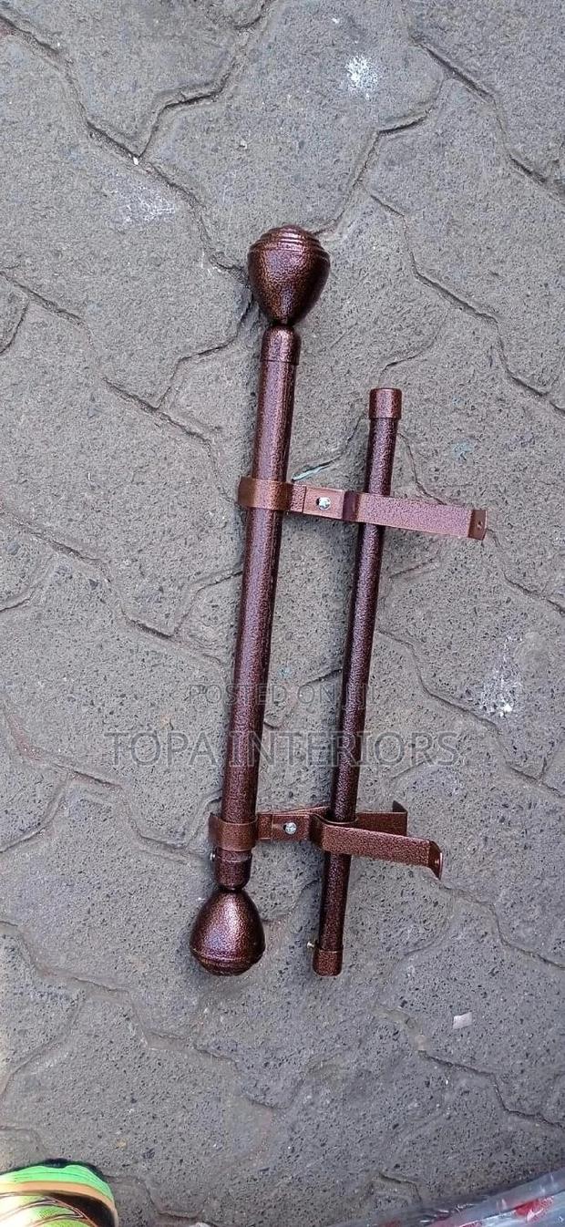 Brown Powder Coated Locally Fabricated Curtain Rods