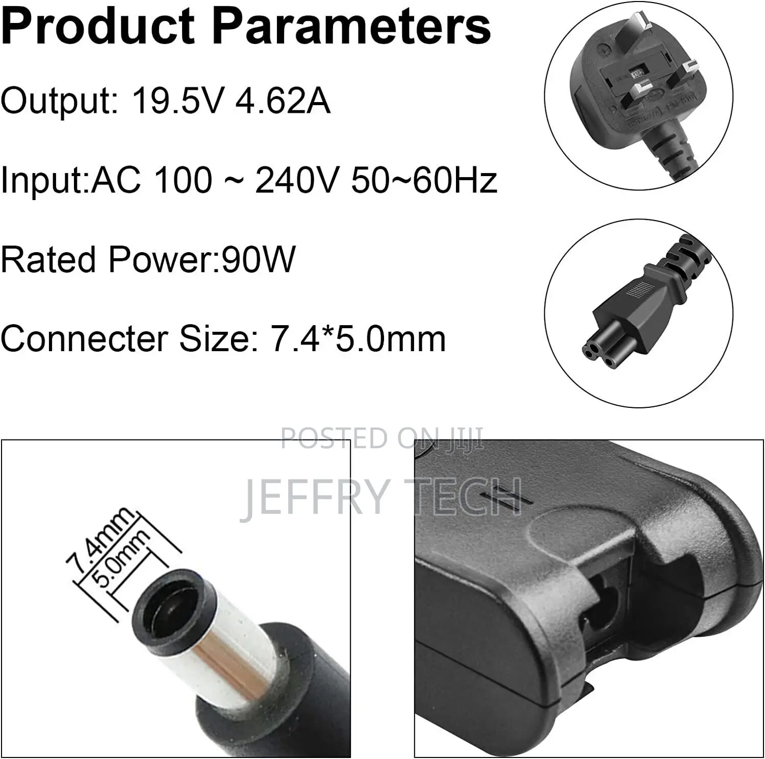 90W 19.5V 4.62A Laptop AC Adapter Charger for Dell PA10 Lati
