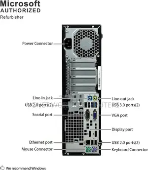 Desktop Computer HP EliteDesk 800 8GB Intel Core I5 HDD 500GB