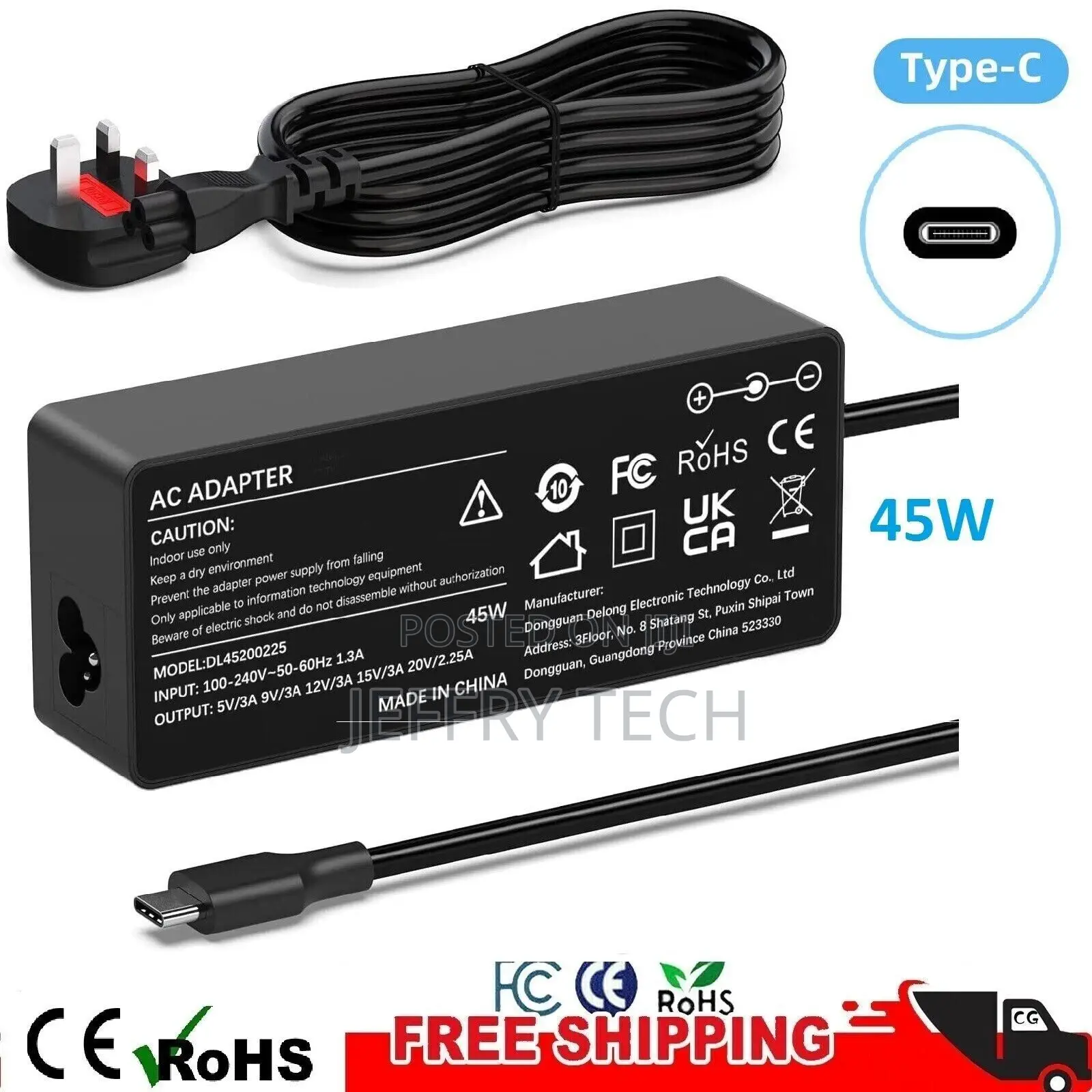 HP Laptop Charger 19V - 4.74A 90W Centre Pin Tip With Power