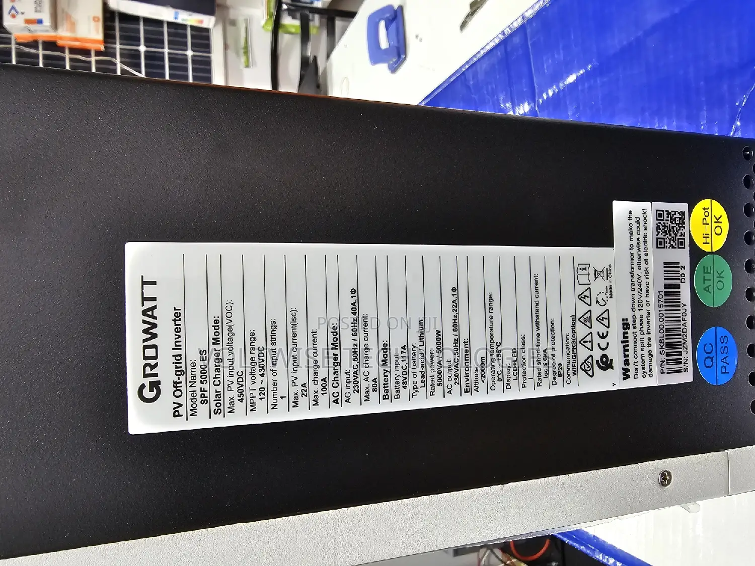 Growatt SPF ES 5000 48V Hybrid Inverter
