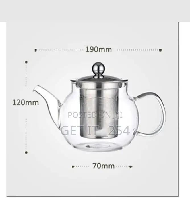 Borosilicate Kettle With Sieve Round
