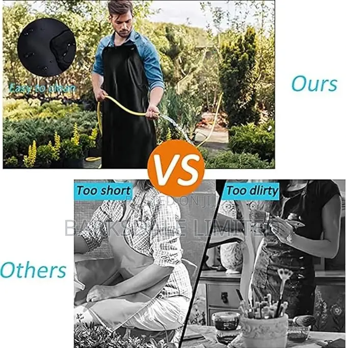 Waterproof Rubber Black Work Apron Apron Dishwashing