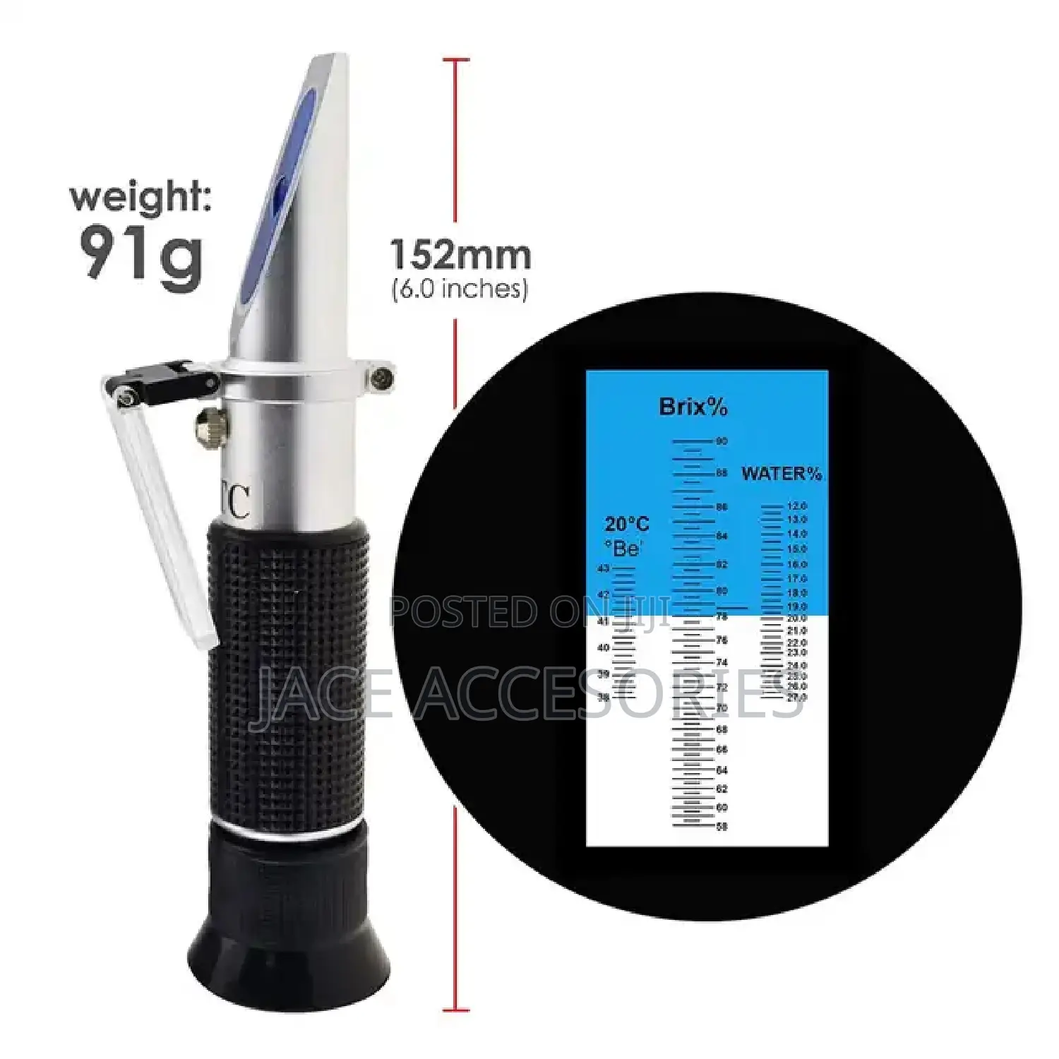 Honey Tri-Scale Refractometer Moisture/Brix/Sugar