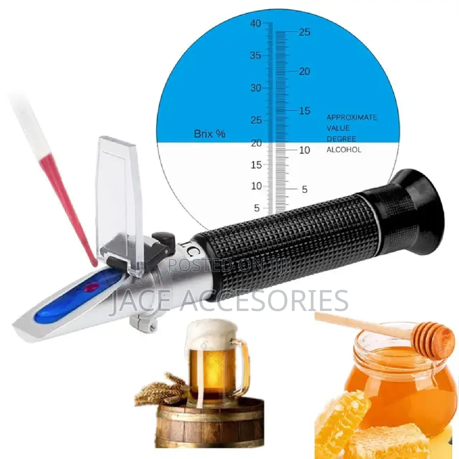 Brix and Alcohol Refractometer 0-25%/0-40%