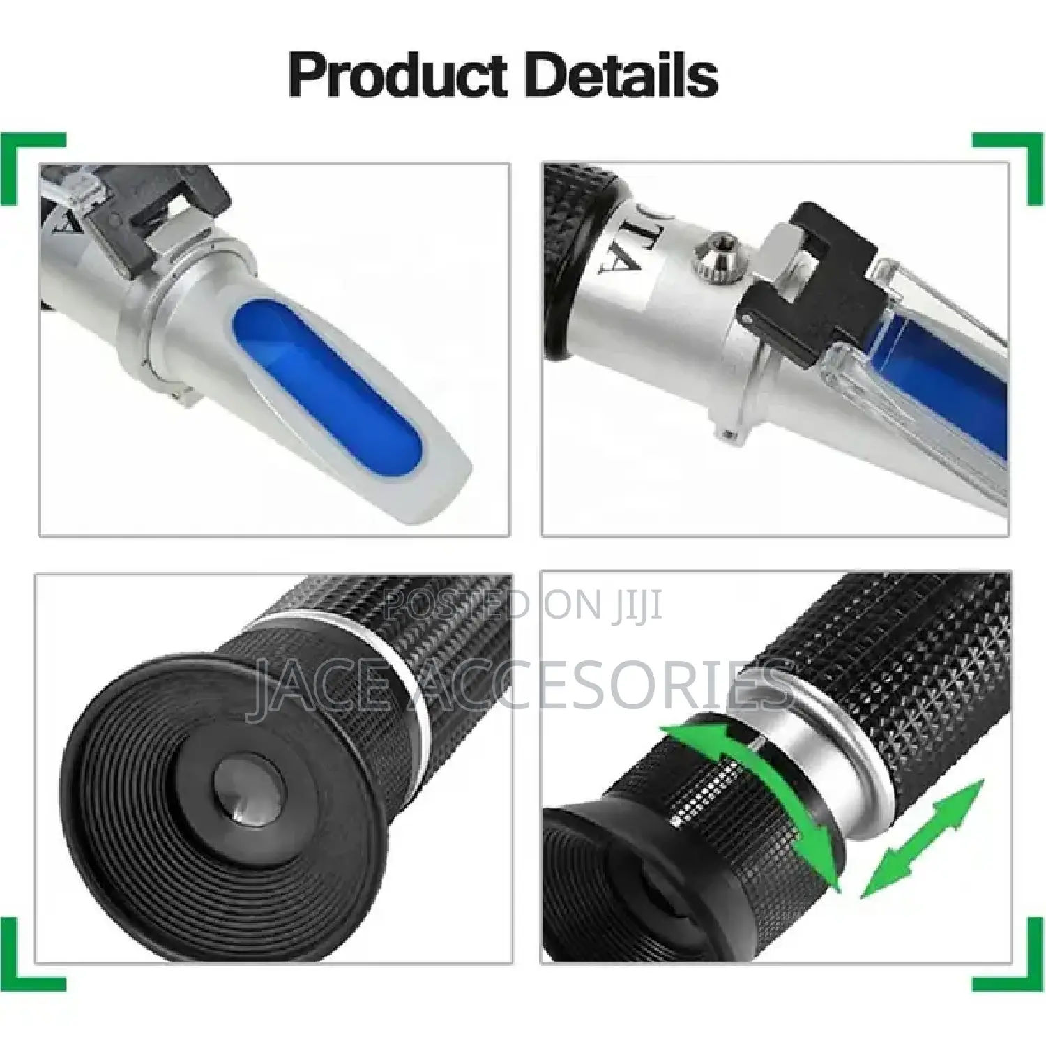 Triscale Refractometer Brix/Water /Baume