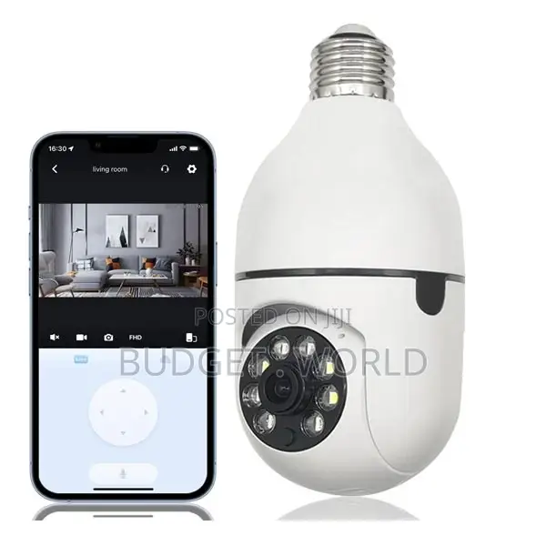 PTZ Wifi Human ~Tracking Light Bulb Security~ Camera