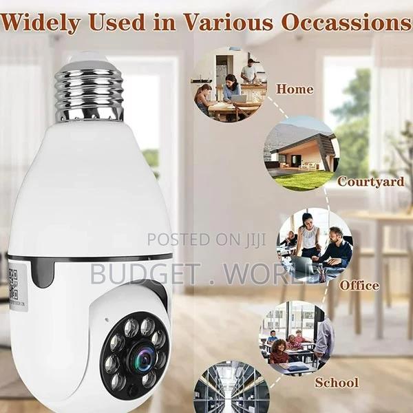 ' Full HD 1080P Bulb PTZ Indoor HD CCTV Wireless Camera"