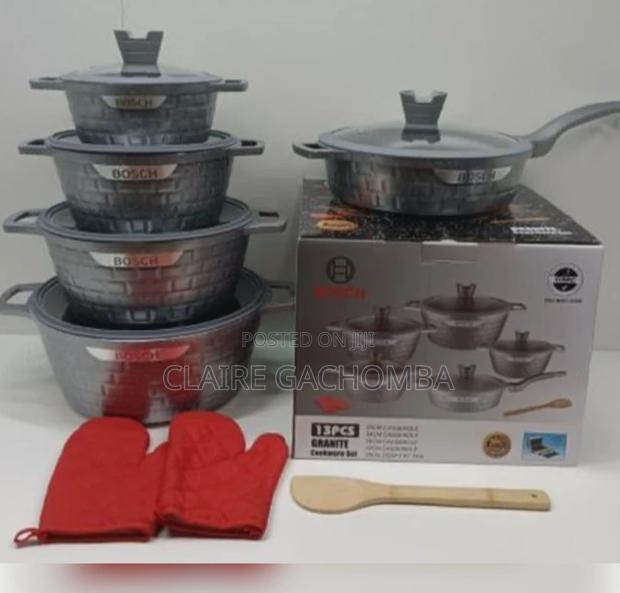 New 13 PCS Bosch Cookware With Silicon Lid - main view