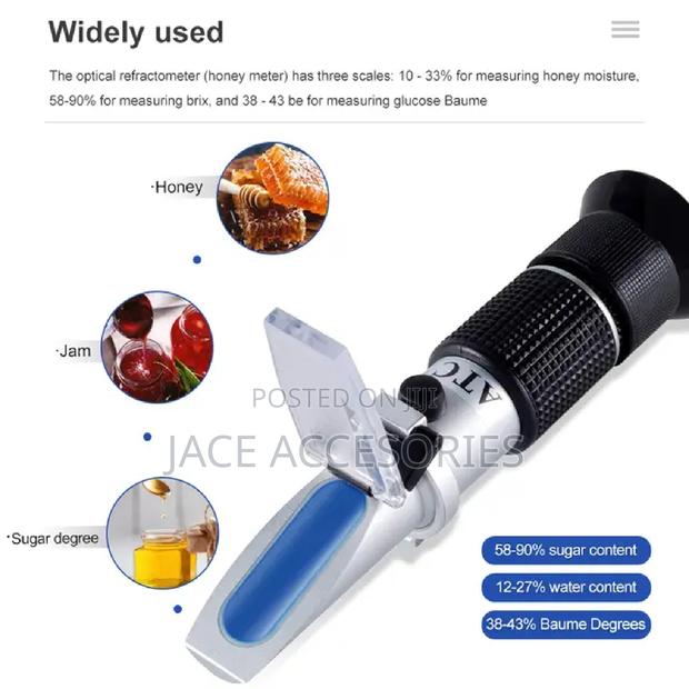 Portable ATC Refractometer Sugar 58%-90%,Water 12%-27%,