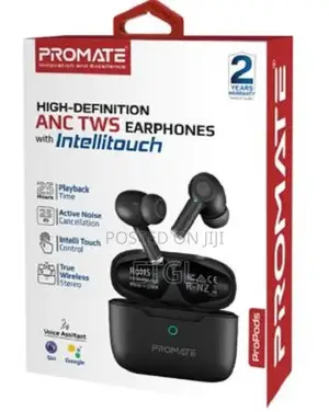 Promate High Definioon Bluetooth V5.3 TWS Earphones W/Intell