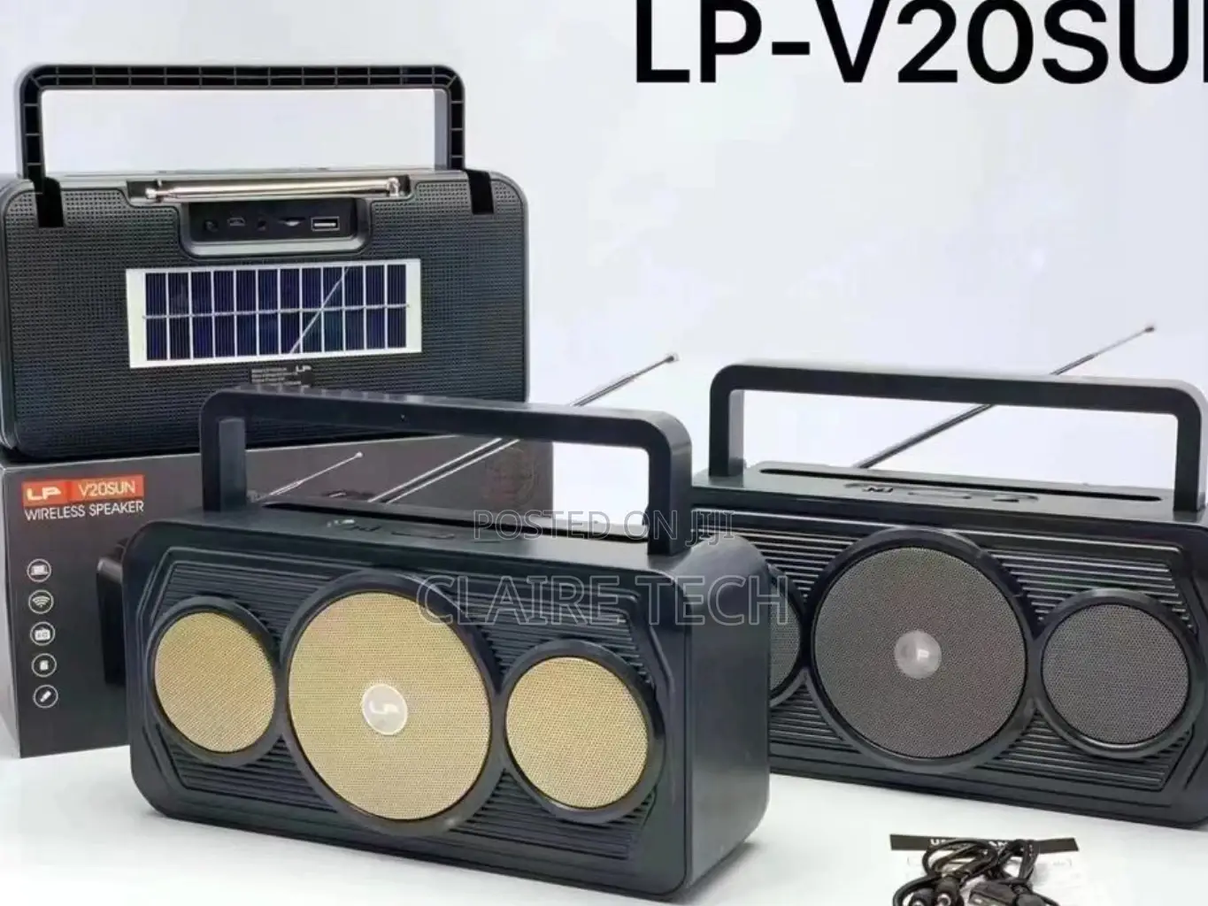 Black V20 Wireless Speaker Radio,USB Bluetooth