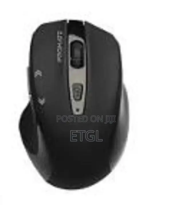 Promate Ezgrip 16000DPI Ambidextrous Wireless Mouse, Black