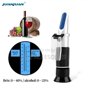 Dual Scale 0-40% Brix Refractometer Alcohol 0-25%